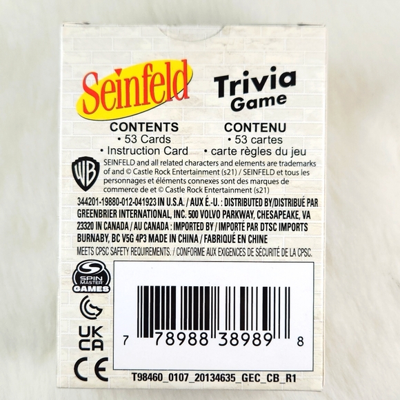 SEINFELD Trivia Card Game Factory Sealed 53 card pack - Picture 3 of 9